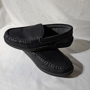 My Pillow My Slippers Black Leather Womens Size 10